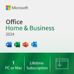 Microsoft Office Home 2024 for Windows and Mac with access to Word, Excel, and PowerPoint