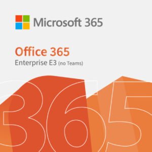 Office 365 Enterprise E3 interface with productivity apps, compliance tools, and cloud services