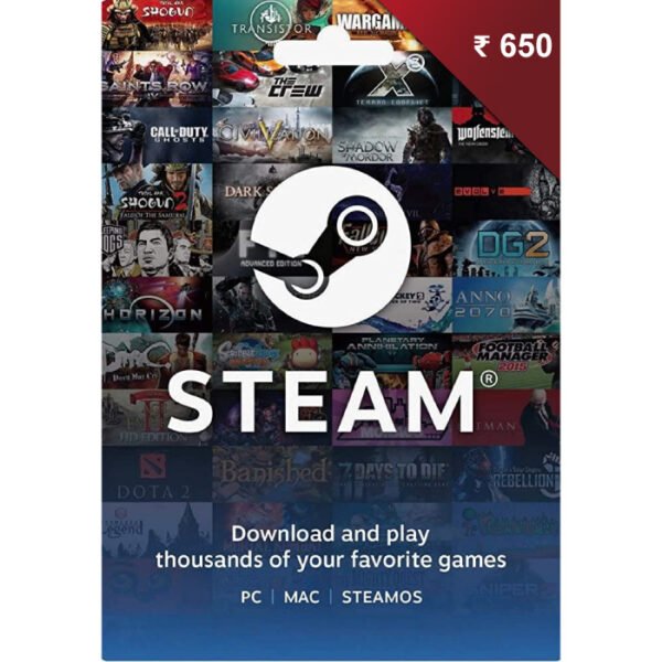 Steam wallet INR 650 GT