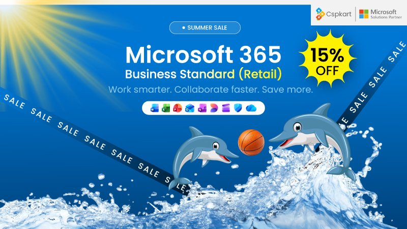 Get 15% OFF Microsoft 365 Business Standard Retail | Cspkart