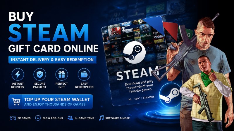 Steam Gift Card Buy, Redeem & Enjoy Your Favorite Games
